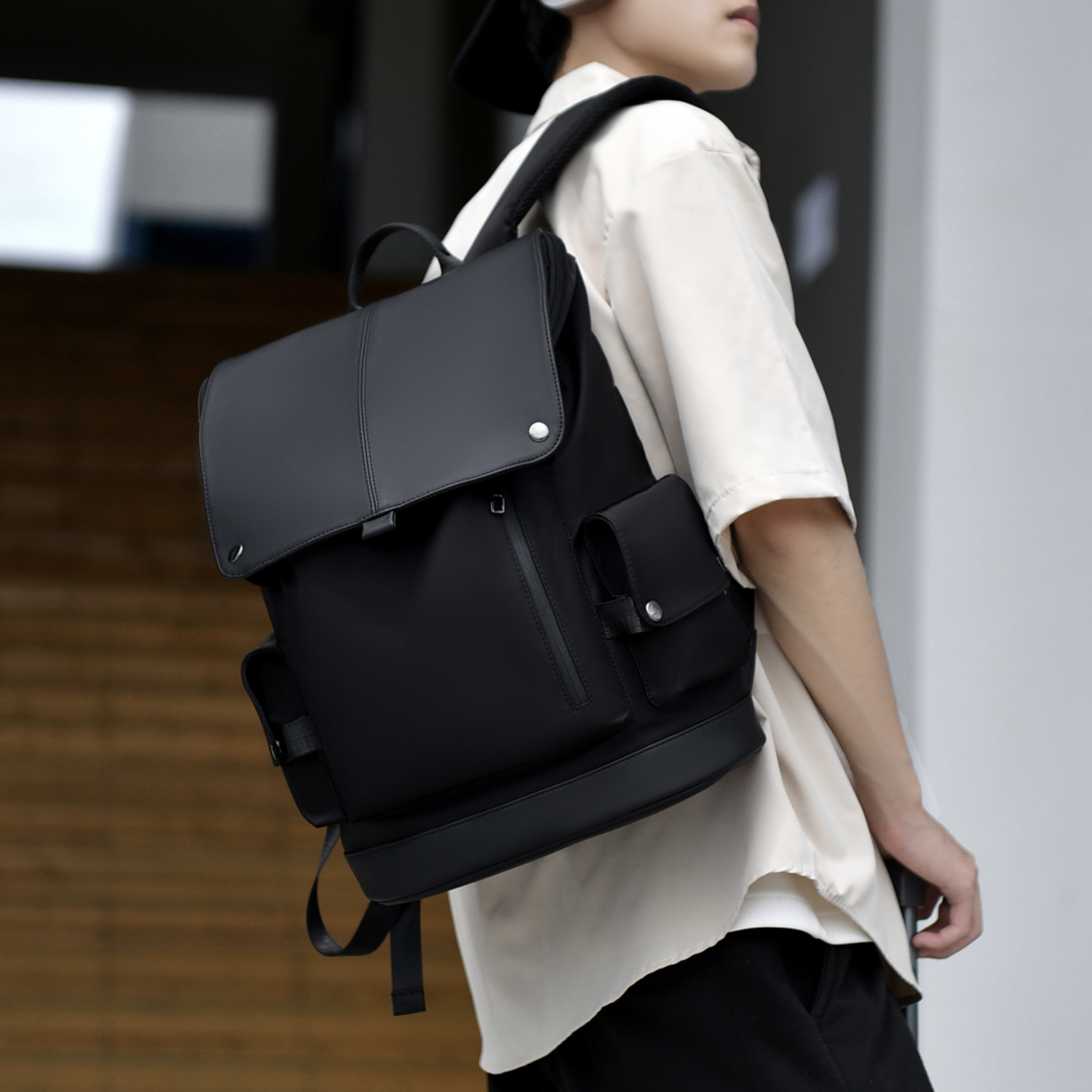 Men'S Formal Wear Belt - 15.6in Laptop Backpack Oxford Waterproof Travel