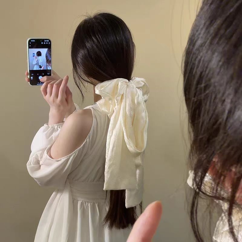 Satin Bow Tie - French Vintage Bow Hair Tie Set