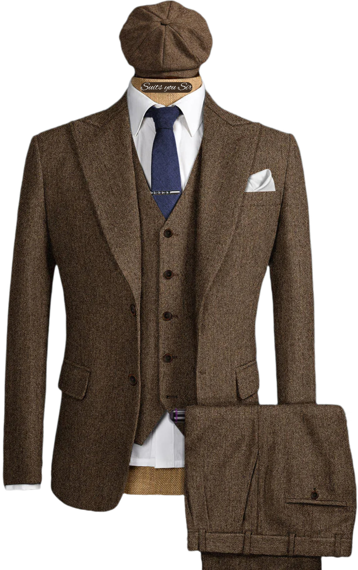 Mens Herringbone Suits 3 Piece - Men'S Formal Wear No Suit ulasan dan harga