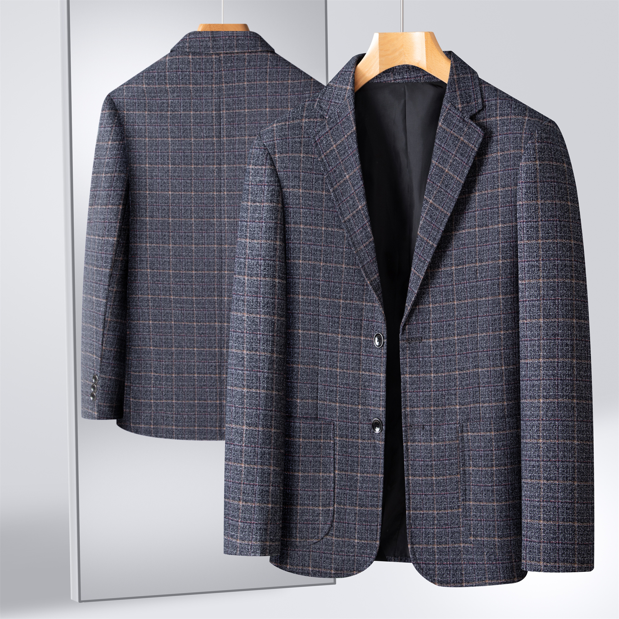 Striped Suit Men's Plaid Suit  - Large Men Formal Wear ulasan dan harga