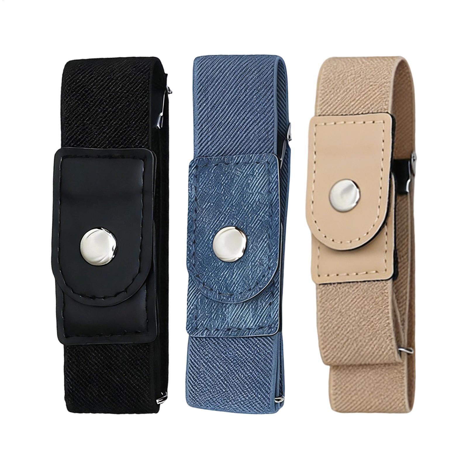 1 Pair No Buckle Elastic Belt  - Men'S Formal Wear Belt ulasan dan harga
