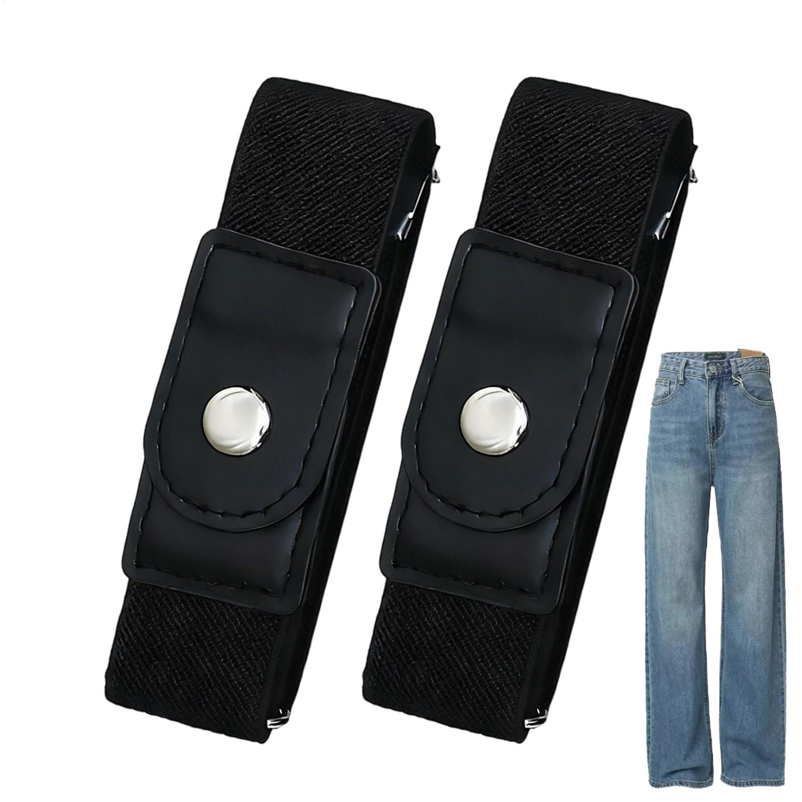 1 Pair No Buckle Elastic Belt  - Men'S Formal Wear Belt ulasan dan harga