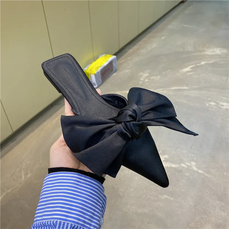 Women Sandals Oversize Bowtie  - Satin Bow Tie ulasan dan harga