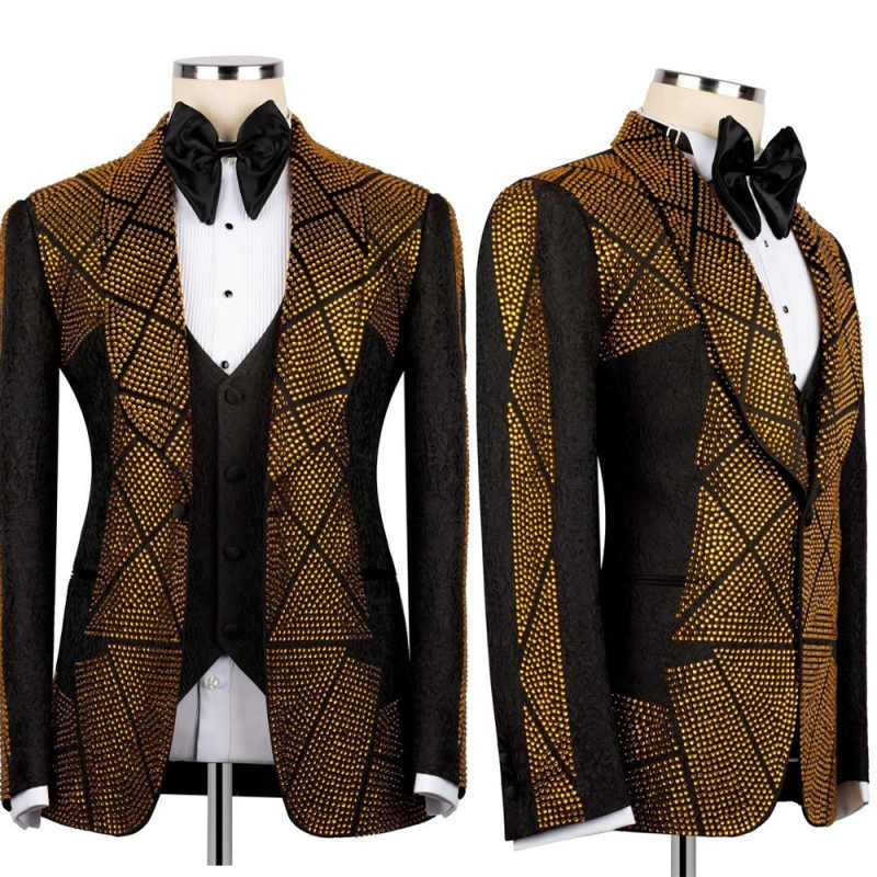Gold Beads Men Suit Attire For - Men'S Formal Wear Attire ulasan dan harga