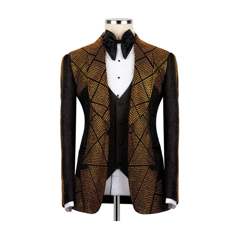 Gold Beads Men Suit Attire For - Men'S Formal Wear Attire ulasan dan harga
