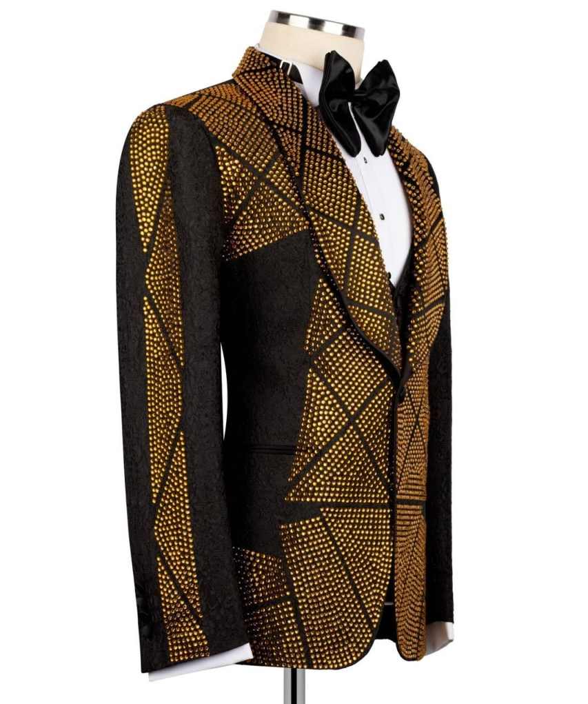 Gold Beads Men Suit Attire For - Men'S Formal Wear Attire ulasan dan harga