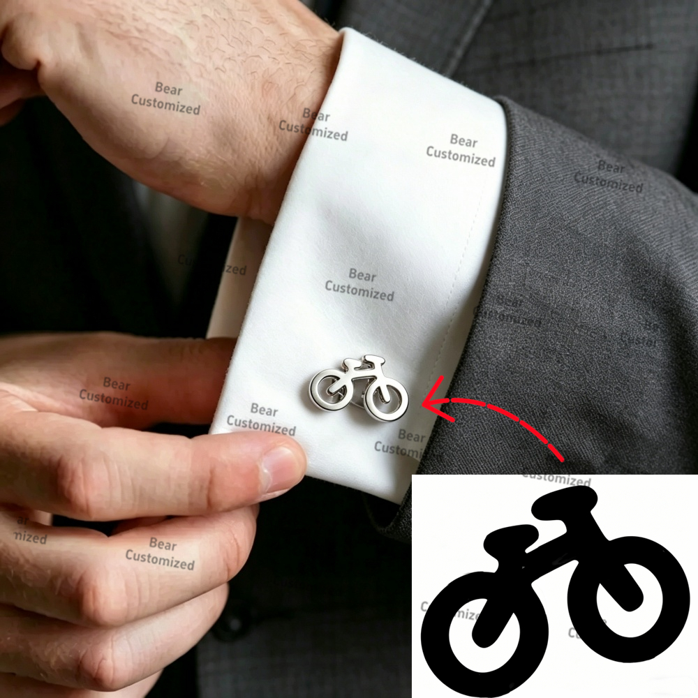 Men Custom Logo Tie Clip Cuffl - Men'S Formal Wear For A Wedding ulasan dan harga