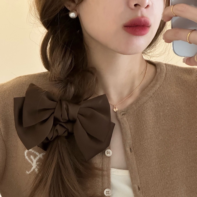 1/2/3/4pcs Satin Large Bow Pon - Satin Bow Tie ulasan dan harga