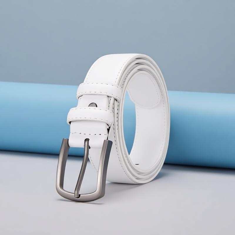 Men's Formal Belt, Solid White - Men'S Formal Wear Belt ulasan dan harga