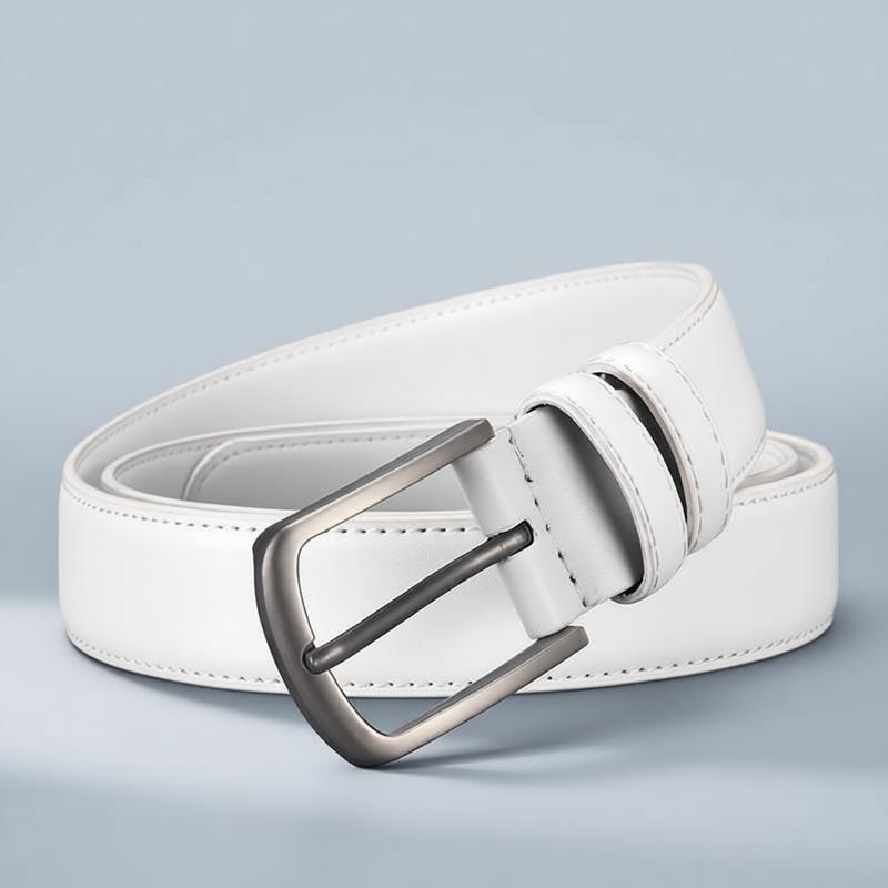 Men's Formal Belt, Solid White - Men'S Formal Wear Belt ulasan dan harga