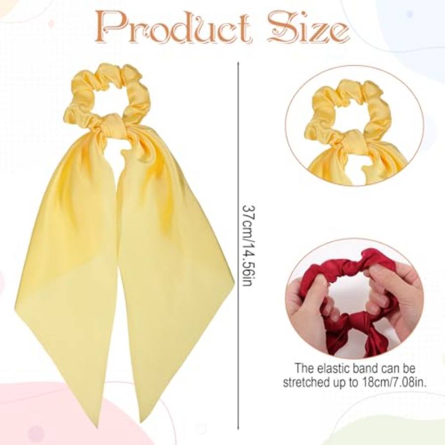 8 PCS Bow Hair Scrunchies for  - Satin Bow Tie ulasan dan harga