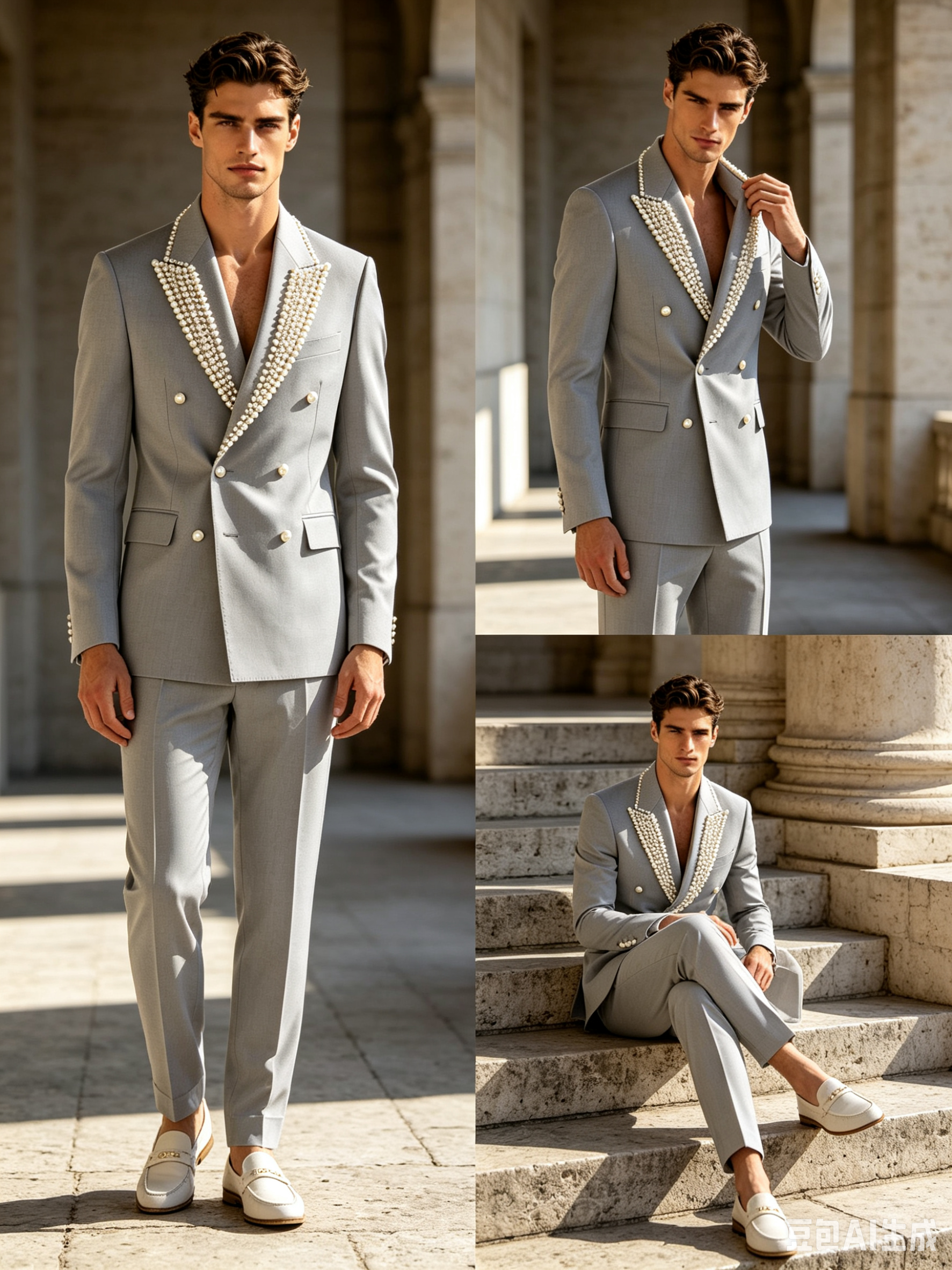 Pearls Men Suit Set 2 Pcs Blaz - Formal Wear Jersey For Men ulasan dan harga