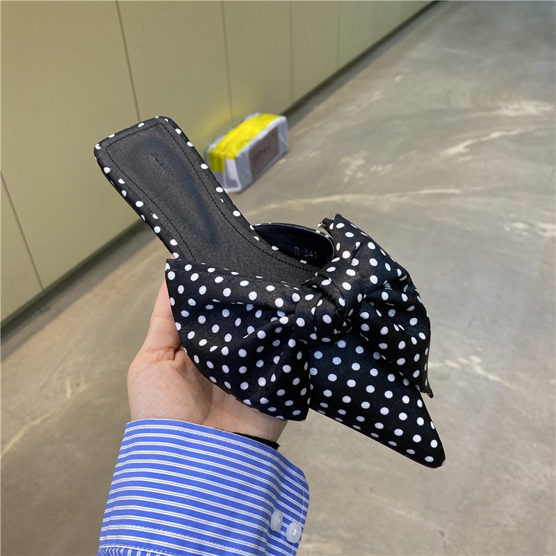 Luxury Designer Bowtie Mule Sh - Satin Bow Tie ulasan dan harga