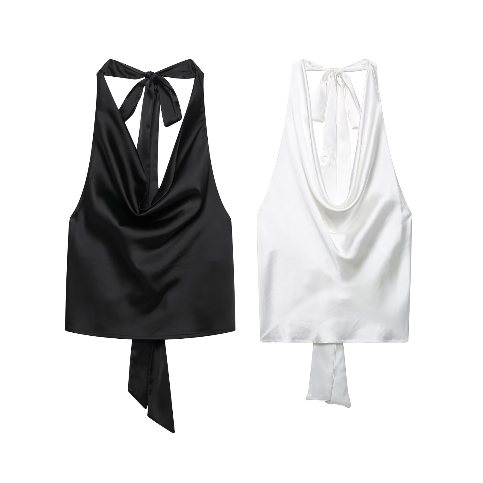 Zevity 2025 Women Sexy Sleevel - Satin Bow Tie ulasan dan harga