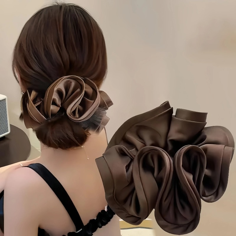 Korean Satin Scrunchies Elasti - Satin Bow Tie ulasan dan harga