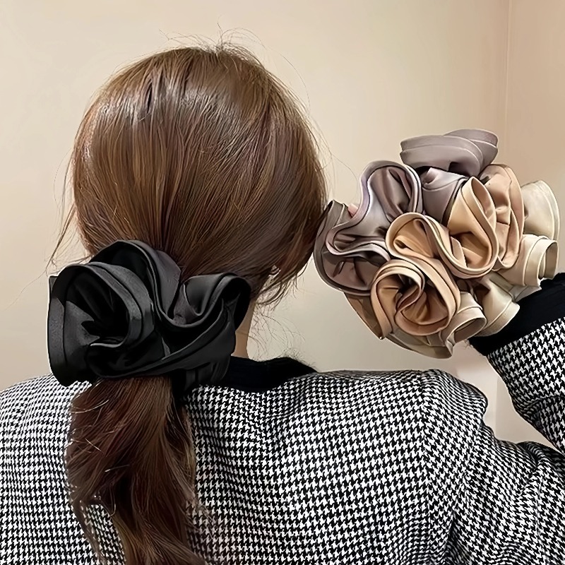 Korean Satin Scrunchies Elasti - Satin Bow Tie ulasan dan harga