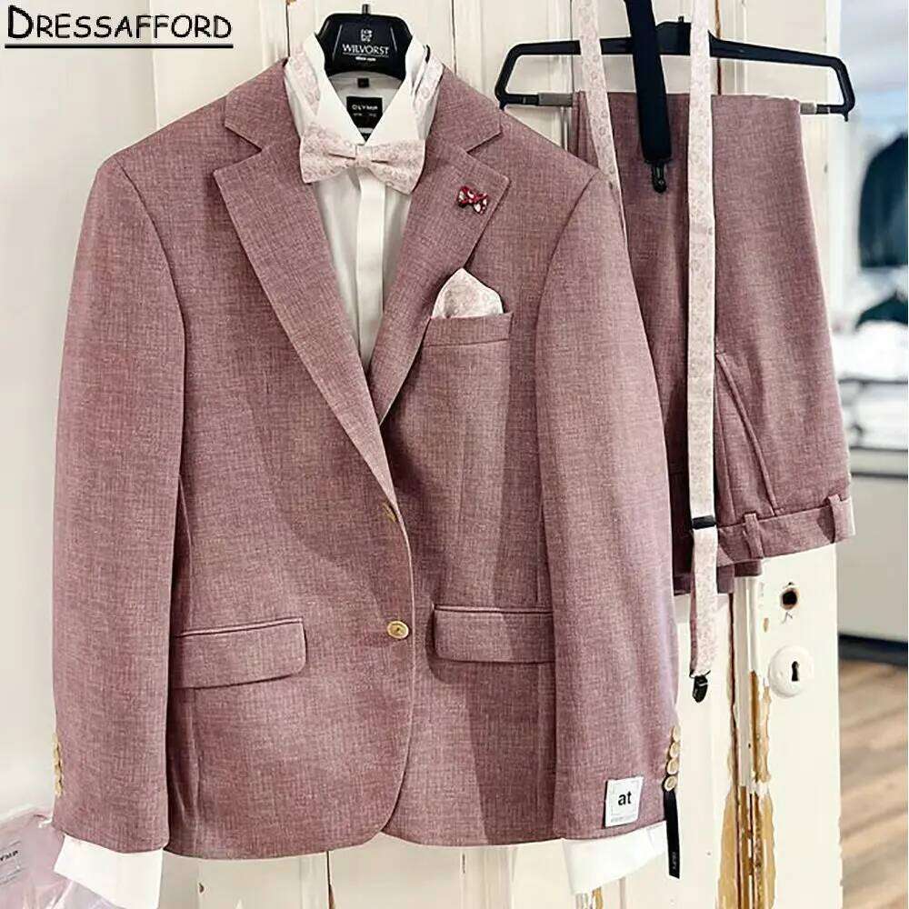 Pink Formal Wedding Suits Men' - Men'S Formal Wear No Suit ulasan dan harga