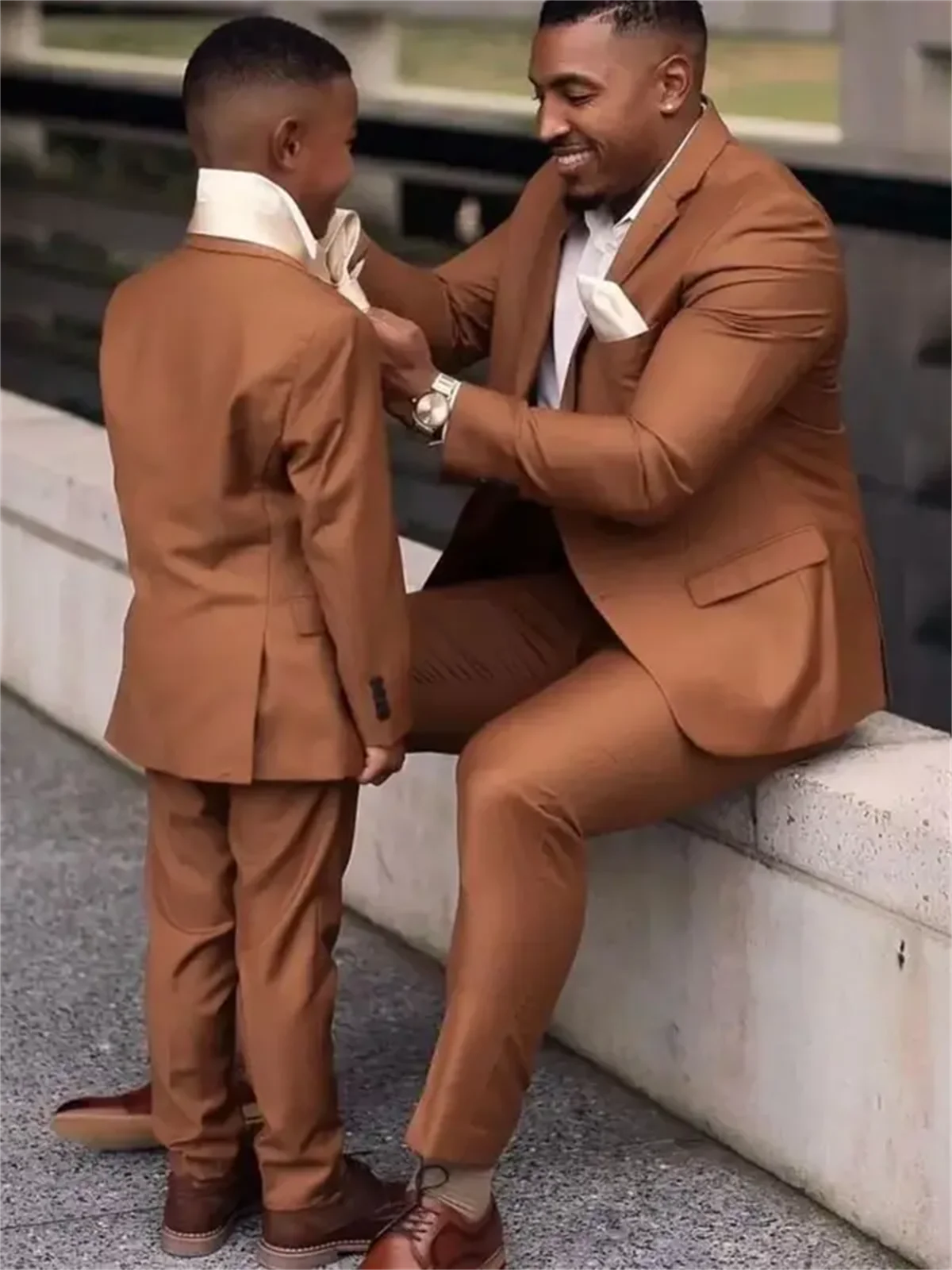 2 Pieces Dark Brown Men Suits  - Men'S Formal Wear For A Wedding ulasan dan harga