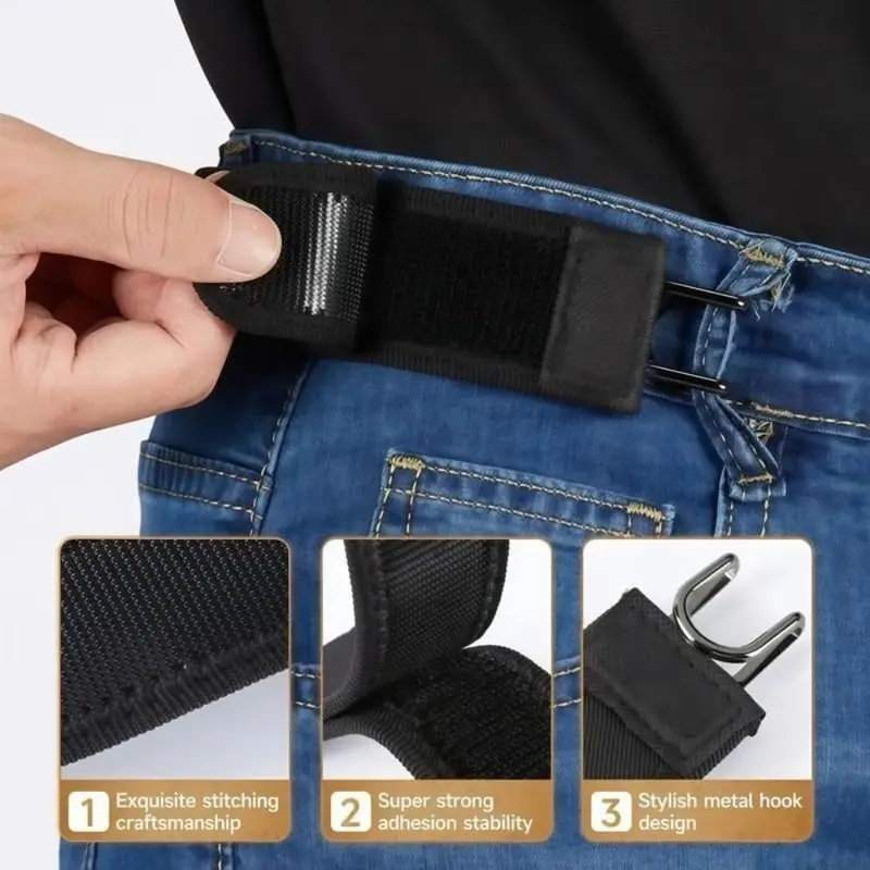 Hot Unisex Buckleless Elastic  - Men'S Formal Wear Belt ulasan dan harga