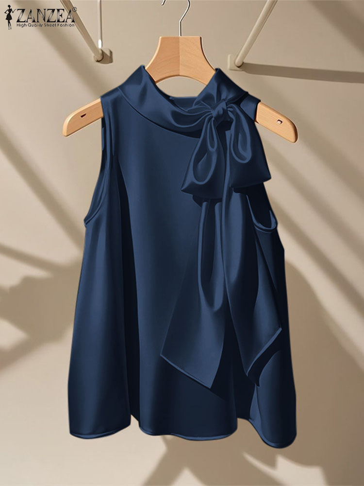 ZANZEA Elegant Blouses Bow Tie - Satin Bow Tie ulasan dan harga