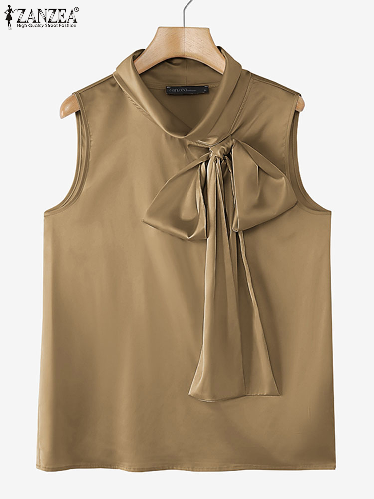 ZANZEA Elegant Blouses Bow Tie - Satin Bow Tie ulasan dan harga