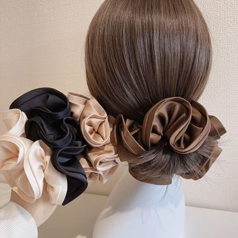 16CM Korean Satin Scrunchies E - Satin Bow Tie ulasan dan harga