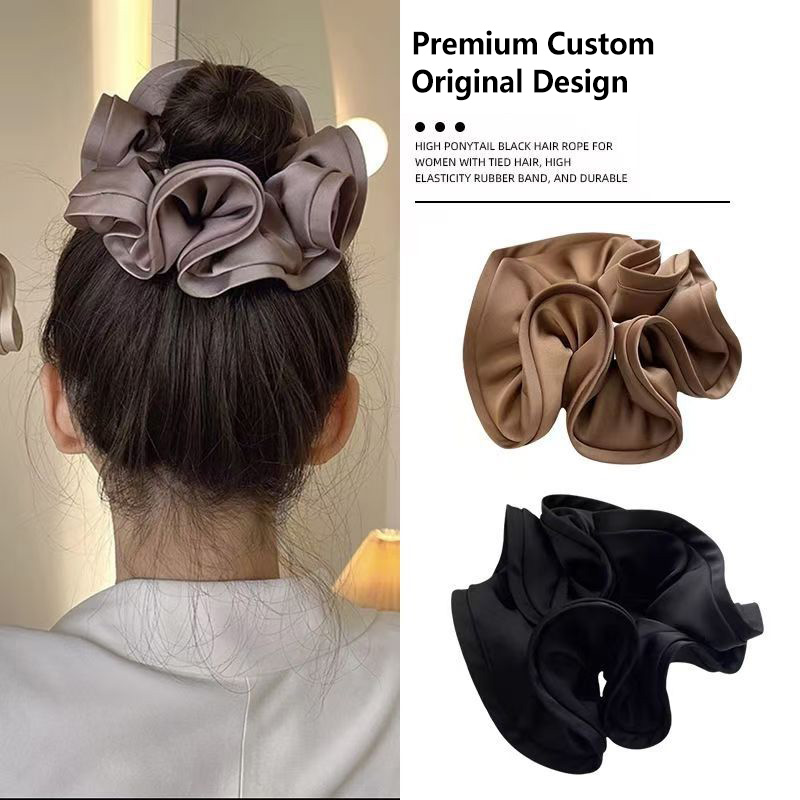 16CM Korean Satin Scrunchies E - Satin Bow Tie ulasan dan harga
