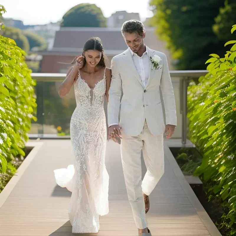 Linen Wedding Tuxedo For Men S - Men'S Formal Wear Attire ulasan dan harga
