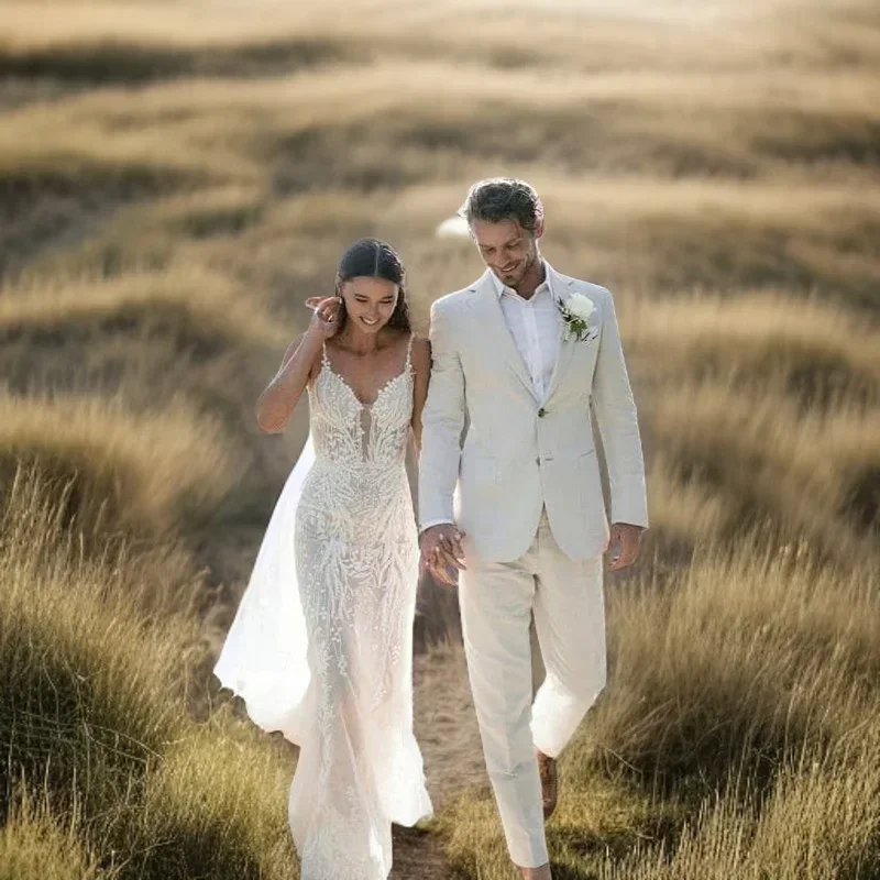 Linen Wedding Tuxedo For Men S - Men'S Formal Wear Attire ulasan dan harga