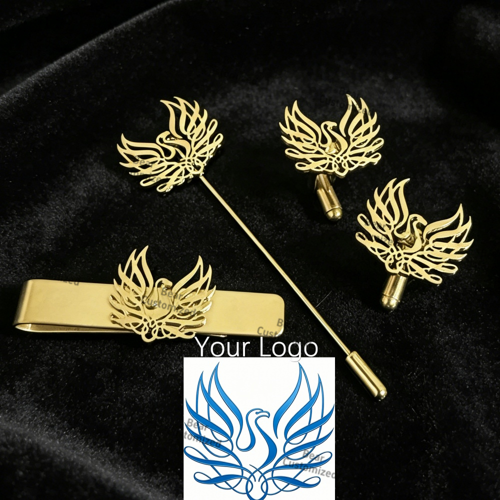 Custom Cufflink Tie Set Bar Pe - Men'S Formal Wear For A Wedding ulasan dan harga