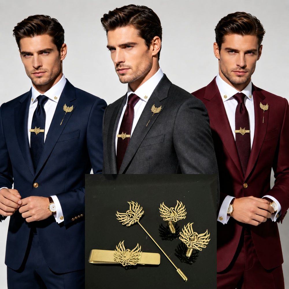 Custom Cufflink Tie Set Bar Pe - Men'S Formal Wear For A Wedding ulasan dan harga