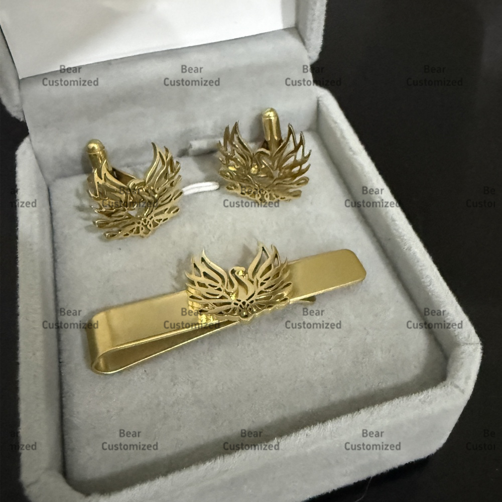 Custom Cufflink Tie Set Bar Pe - Men'S Formal Wear For A Wedding ulasan dan harga