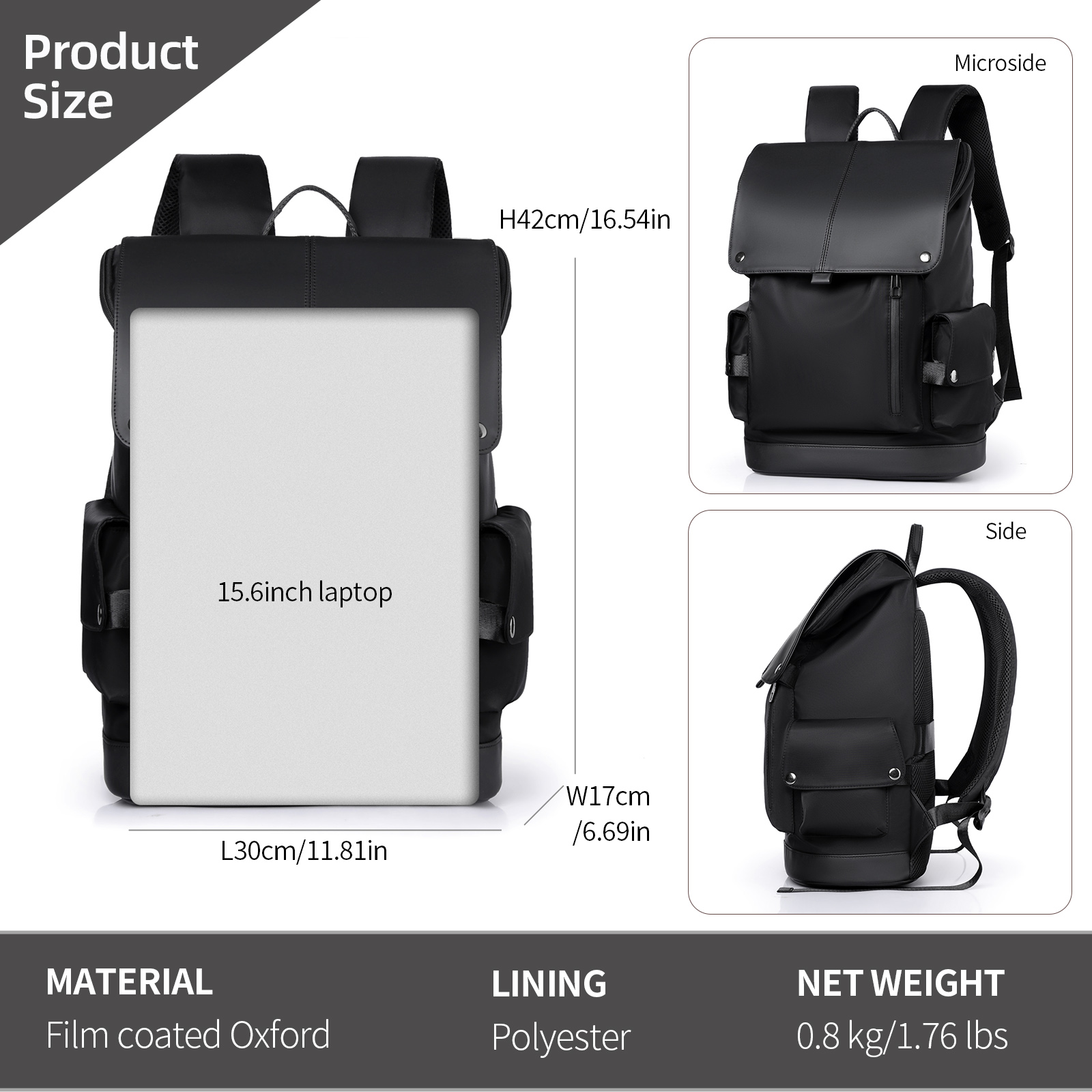 15.6in Laptop Backpack Oxford  - Men'S Formal Wear Belt ulasan dan harga