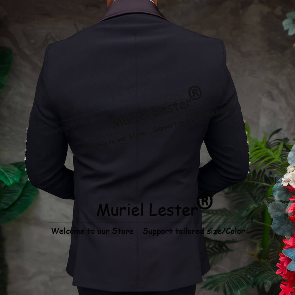 Sparkly Crystals Beaded Suits  - Men'S Formal Wear Attire ulasan dan harga