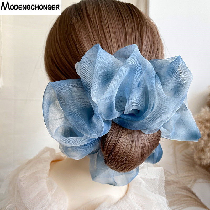 1PC Spring Summer Net Yarn Hai - Satin Bow Tie ulasan dan harga