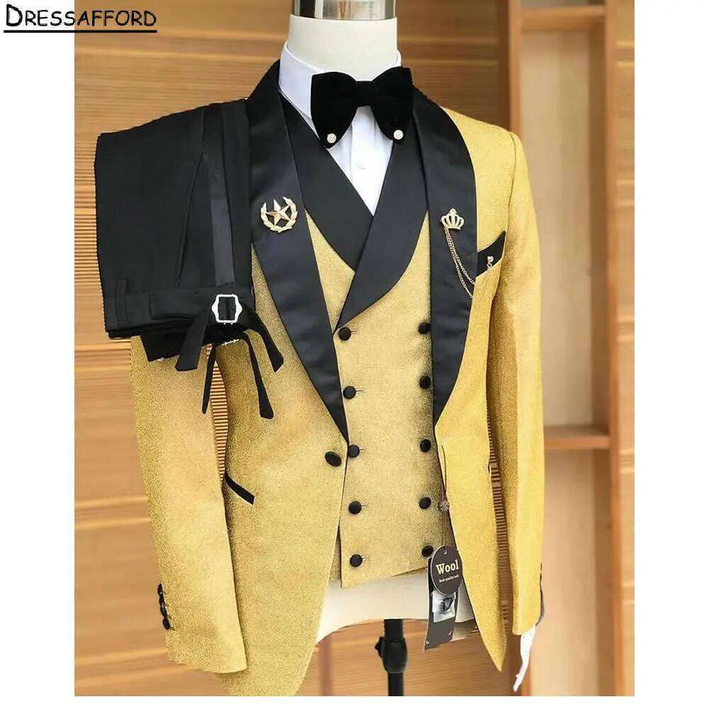 Gold Crystal Men Business Form - Men'S Formal Wear No Suit ulasan dan harga