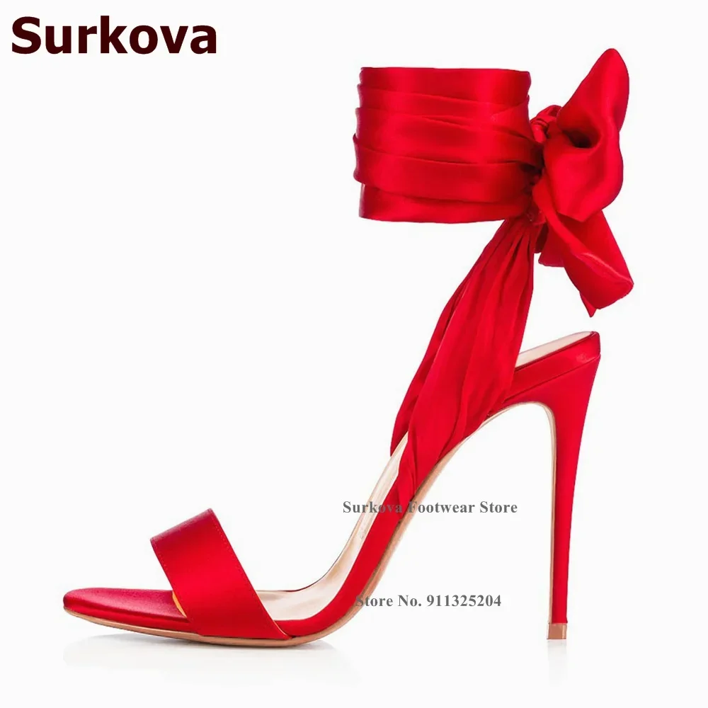 Surkova Hot Red Satin Fabric B - Satin Bow Tie ulasan dan harga
