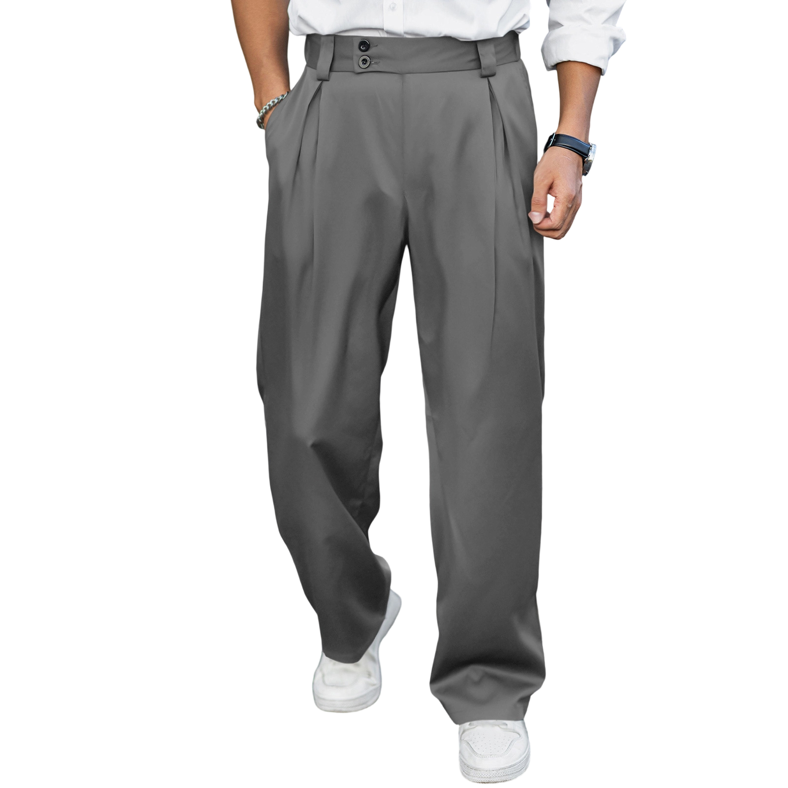 2026 Men’s Wide Leg Dress Pant - Dress Pant Flat Front ulasan dan harga