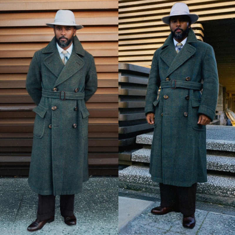 Graceful Men Overcoat 1 Piece  - Men'S Formal Wear Belt ulasan dan harga
