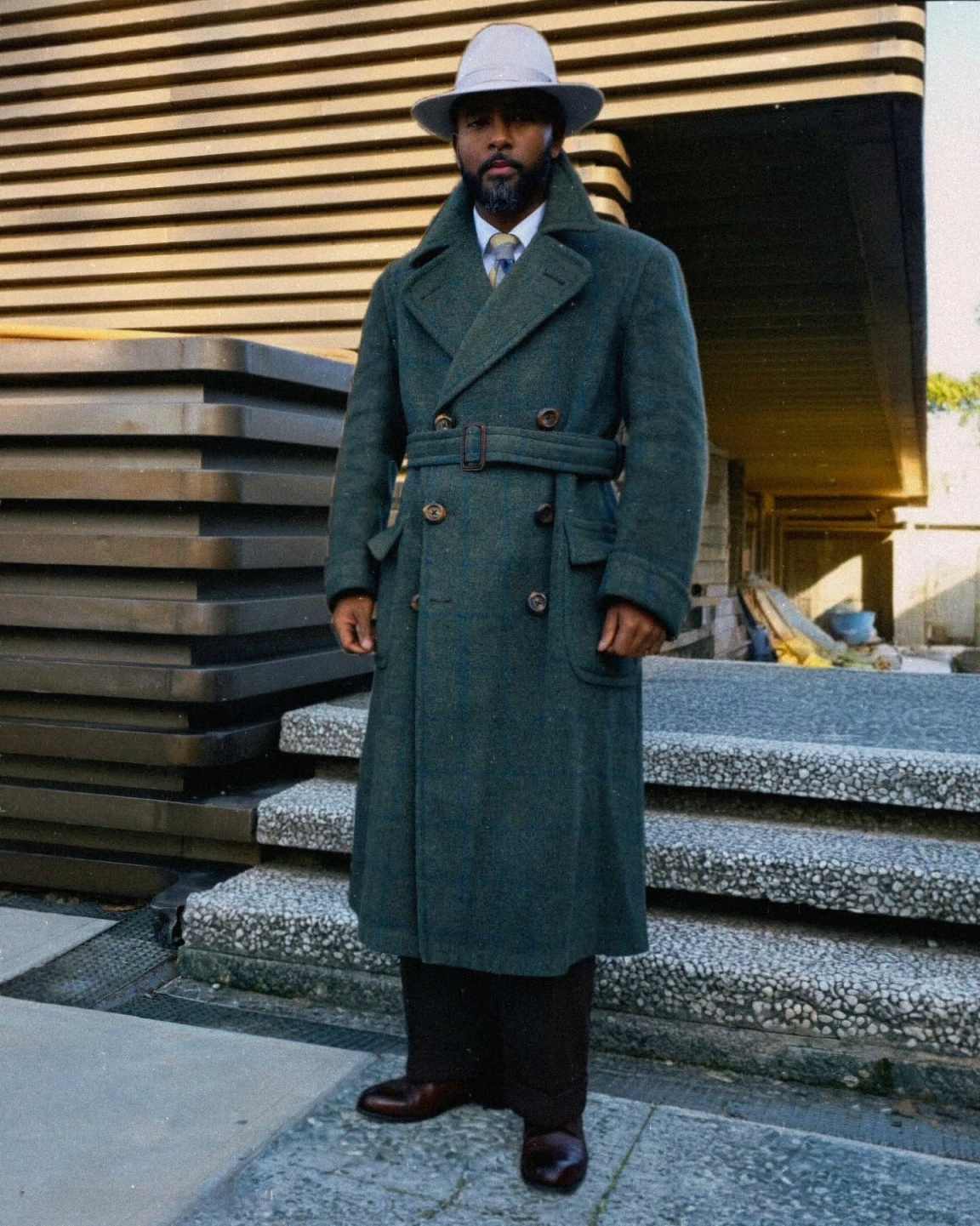 Graceful Men Overcoat 1 Piece  - Men'S Formal Wear Belt ulasan dan harga