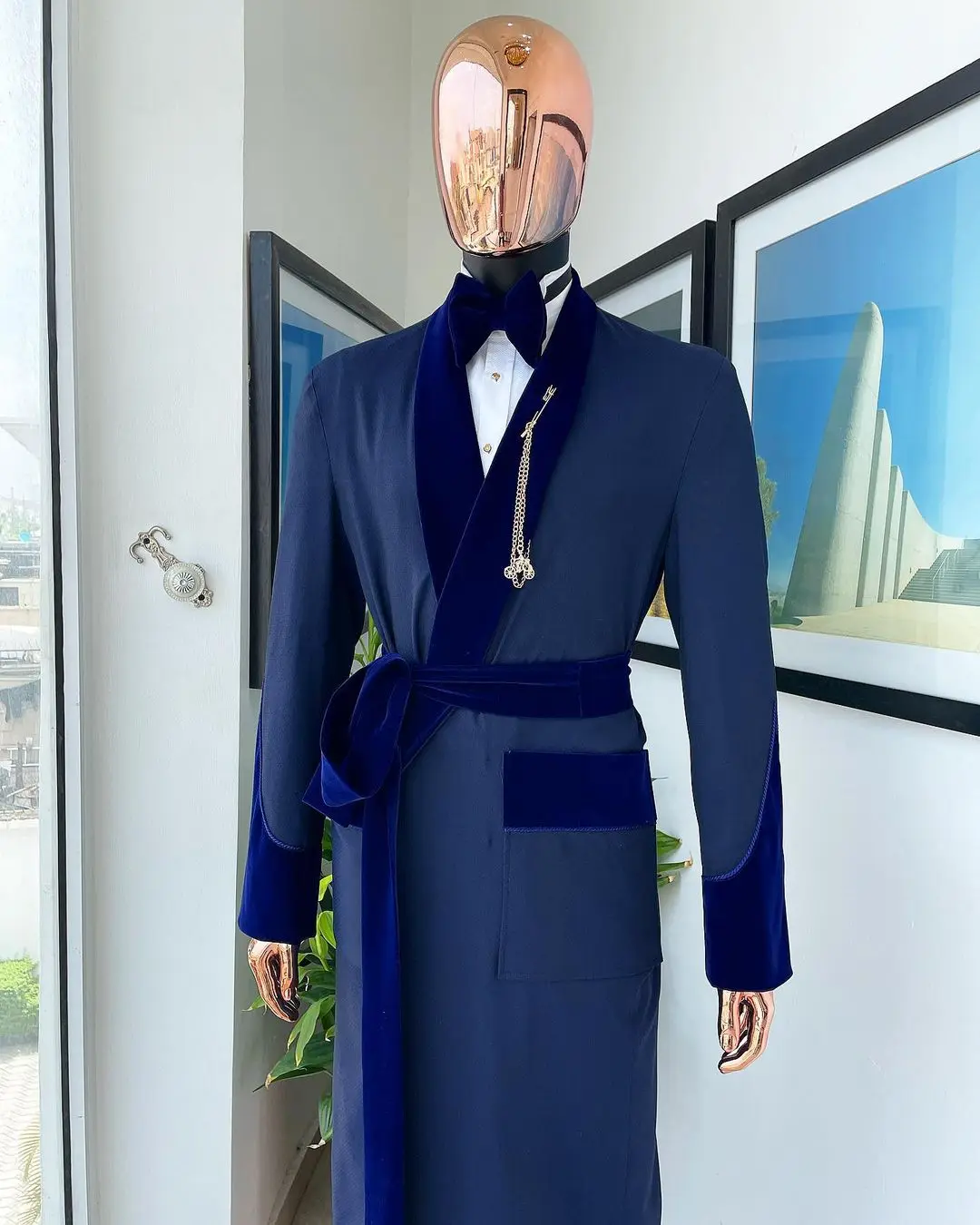 Tailor Made Royal Blue Men Sui - Men'S Formal Wear Belt ulasan dan harga