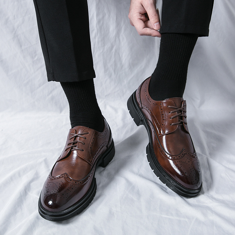 Men Brogue 5/8/10CM Platform H - Men Formal Wear Dress ulasan dan harga