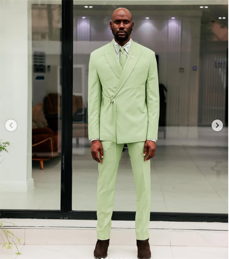Light Green Men Suits Pants Se - Men'S Formal Wear Belt ulasan dan harga