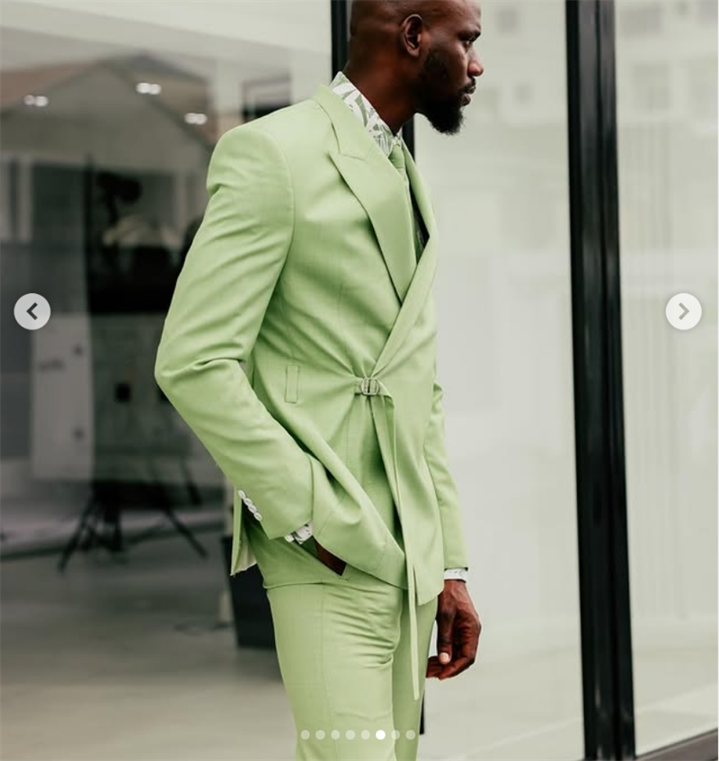 Light Green Men Suits Pants Se - Men'S Formal Wear Belt ulasan dan harga