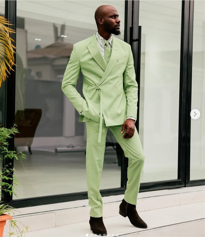 Light Green Men Suits Pants Se - Men'S Formal Wear Belt ulasan dan harga