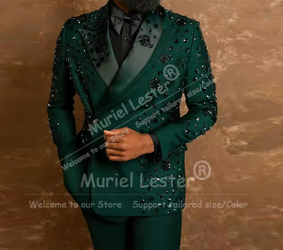 Exclusive Diamond Beaded Suit  - Men'S Formal Wear Attire ulasan dan harga
