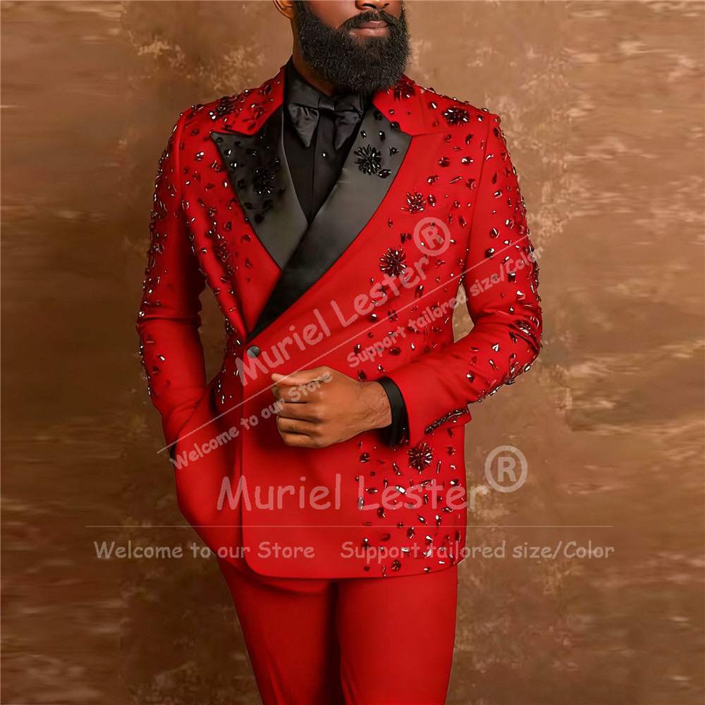 Exclusive Diamond Beaded Suit  - Men'S Formal Wear Attire ulasan dan harga